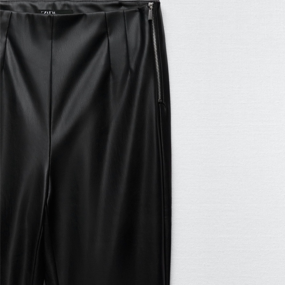 Zara Faux Leather Pants - Picture 6 of 9